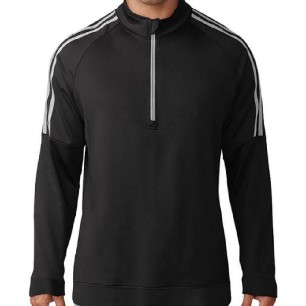 Adidas Golf 3-Stripes Golf Quarter Zip Neck Long Sleeve Sweatshirt Size L